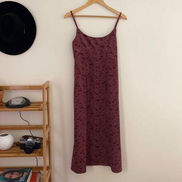 GM Studio x Revolve Floral Corduroy Slip Midi Dress Size Medium - Picture 4 of 10